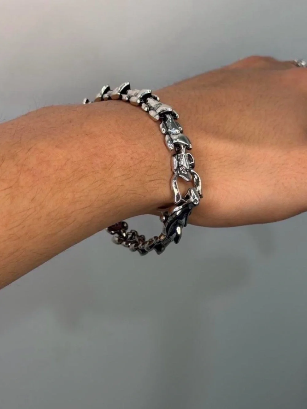 Silver Dragon Scale Bracelet